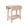 IC International Concepts Solid Wood Square Drop Leaf Side Table,