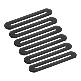 uxcell 8Pcs Adjustable Flat Mending Plate Support with Slot, 3.54 x 0.75 Inch Stainless Steel Slotted Straight Brace Brackets for Wooden Furniture, Black