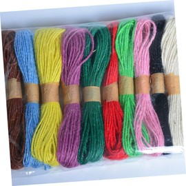 Cuerda De Yute De Colores Para Tejer Manualidades, Certificada, Duradera y Colorida, Adecuado Para Decoración De Eventos, 12 Rollos De 10 Metros, Uso Prolongado