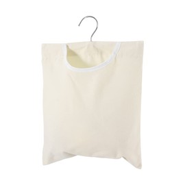 Canvas Clothespin Bag, Durable Reusable Oxford Cloth Portable Hanging Storage Hook for Hanging and Effortlessly Sliding on The Clothesline with a Large Opening (Beige)