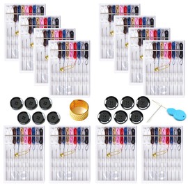 Y-Axis 12 Boxes Home and Travel Quick Fix Sewing Kit Pre Threaded Needle Kit, Each Box with 10 Pieces