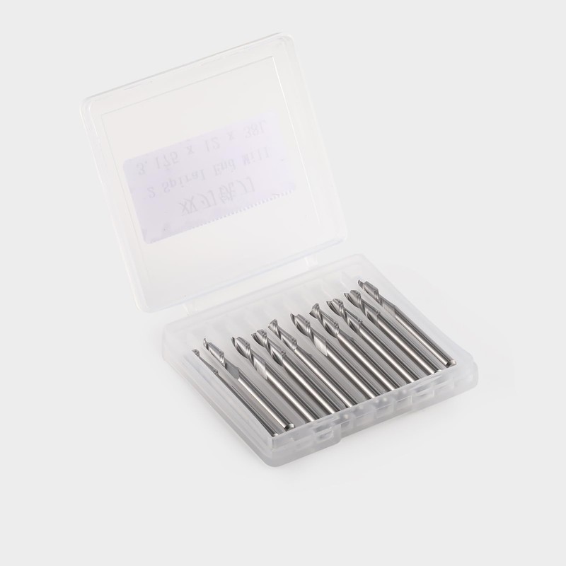 EU_HOZLY 3.175X1.5X12mm Two Flutes Solid Carbide Micro End Milling Cutters