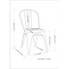 Simpli Home Fletcher Industrial Metal Dining Side Chair (Set of