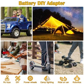 CHoiKWong 20V to 12V Step Down Converter for Dewalt 20V Battery DC Voltage Regulator 15A MAX 180W Inverter Automatic Buck Converter Power Wheels Adapter with Upgraded Low Voltage Protection and Switch