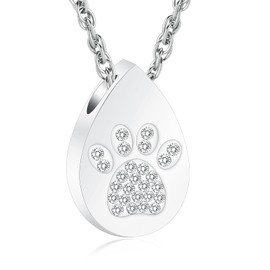 QGJNSGC Cremation Jewellery for Ashes for Dog Cat Pet Memorial Urn Pendant Necklace for Ashes