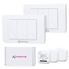 Xlycrtve Wireless Light Switch 3 ON-Off Switch 2 Piece with