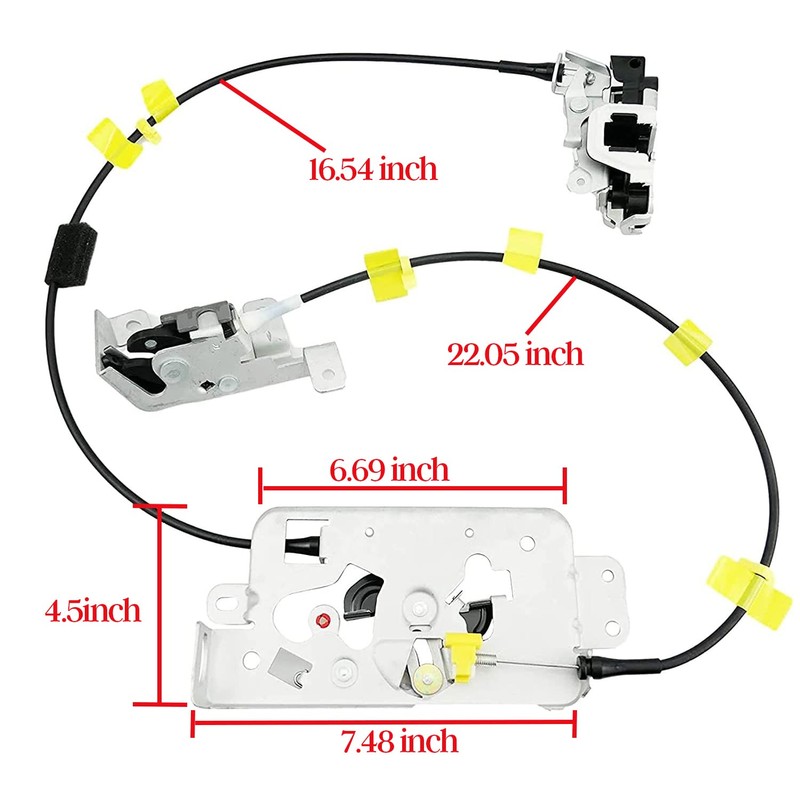 Rear Door Latch Assembly Door Latch & Cable RH Passenger