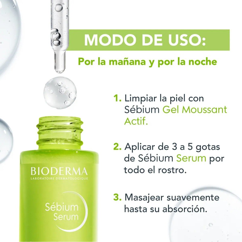 Bioderma Sébium Serum Ultra Ligero, 30 Ml Momento de aplicación