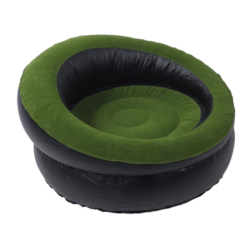 Inflatable Couch PVC Flocking Portable Ergonomic Blow Up Sofa Chair