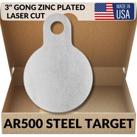 Ar500 Steel Targets for Shooting - 3 Inch X 1/4 Inch Steel Target - for Pistols Handguns 9mm .45 - Small Metal Gong Targets for Shooting - Steel Gong Targets for Shooting - by Shootingtargets7