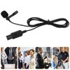 Bewinner Micrófono Lavalier USB, Micrófono de Computadora Omnidireccional con Clip