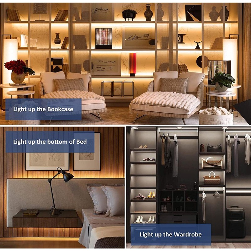 4pcs 30 cm Bar LED Cabinet Light Installation Kit with