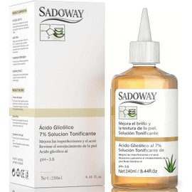 Ácido Glicólico 7% Toning Solución: 240ml Exfolia Rejuvenecimiento Tonificante Para Manchas Y Acné - Acid glicolico tónico reafirmante tonificante y facial para piel grasa despigmentante (240ML)