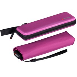 Knirps US.050 Pocket Umbrella Ultra Light Slim Manual in Case Berry