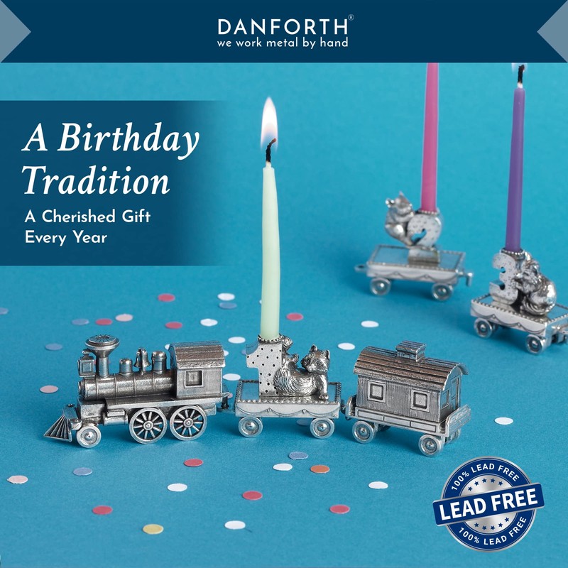 DANFORTH – Birthday Train Candleholder - (9- Squirrel) – Handcasted