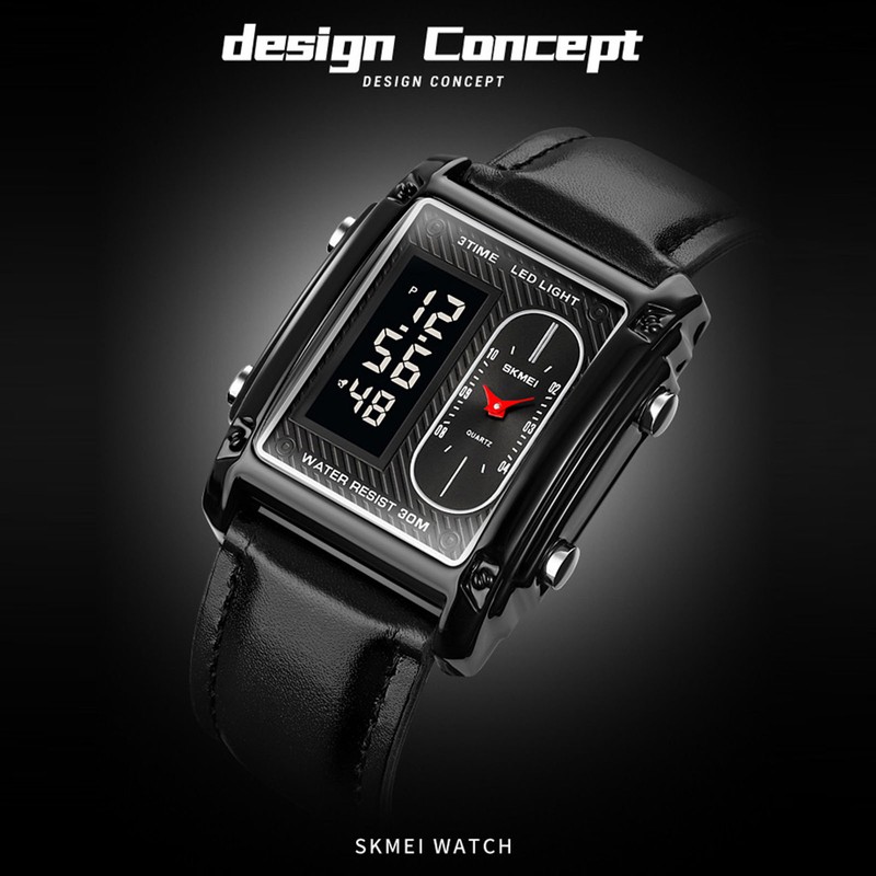SKMEI 1868 Men Watch Professional 30M Water Resistant Double Display