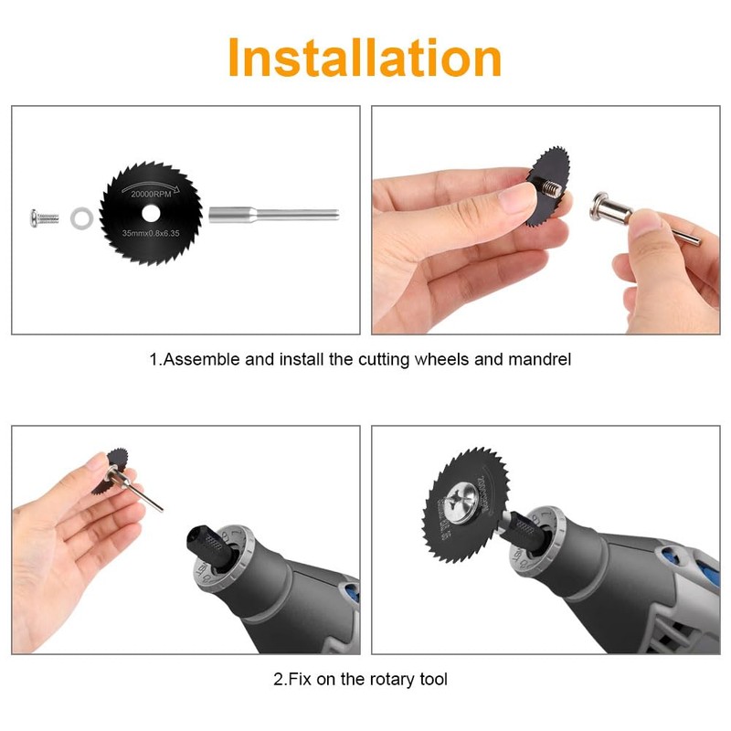 Flintronic HSS Circular Saw Blades for Dremel Multifunctional Tools, 6
