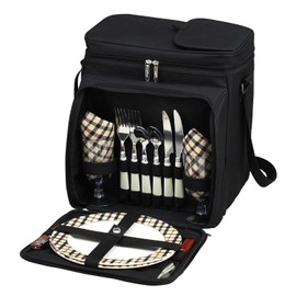 Picnic at Ascot Original Insulated Picnic Basket/Cooler Equipped with Service for 2- Designed, Assembled & Quality Approved in the USA