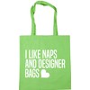 Hippowarehouse I Like Naps And Designer Bags Tote Shopping Gym