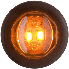 Optronics Led C/M 3/4 Rnd Amb Marker Lt Amber 2 Diode W/Grmt