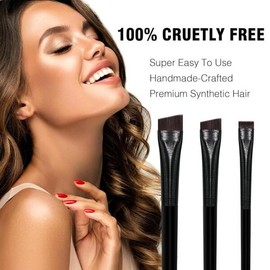 아이라이너 브러시 미세 틴트 기울어진 틴팅 세트 프리미엄 메이크업 프로페셔널 헤어 플랫 부드러운 정밀 로우 각진 포인트 초박형 합성 브로우 Eyeliner Brush Fine Tint Angled Tinting Set Premium Makeup Professional Hair Flat Soft Precision Low Angled Point Ultra-Thin Synthetic Brow