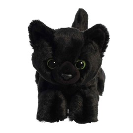 Aurora® Adorable Mini Flopsie™ Twilight Cat™ Stuffed Animal - Mini Companions Ready for Playful Adventures - for Kids All Ages, Toddlers, Adults, and Families - Black 8.5 Inches