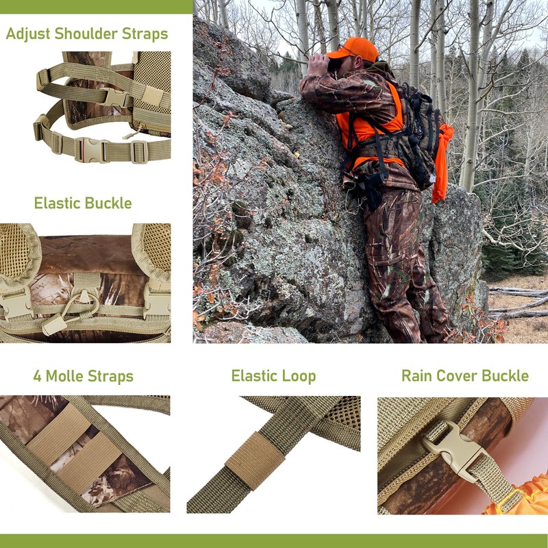 Wild Cedar Binocular Harness Chest Pack with Rangefinder Pouch, Bino