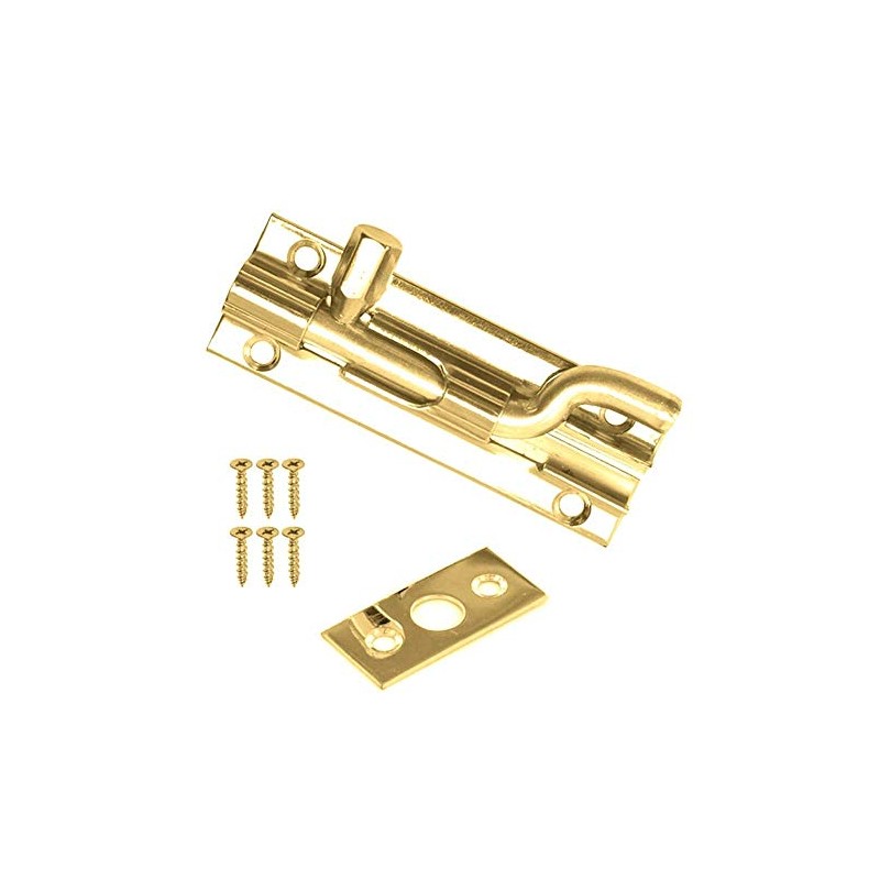 Merriway BH06962 Swan Neck Cranked Door Bolt Slide, 75mm (3