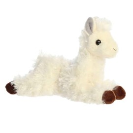 Aurora® Adorable Mini Flopsie™ Llama Stuffed Animal - Mini Companions Ready for Playful Adventures - for Kids All Ages, Toddlers, Adults, and Families - White 8.5 Inches