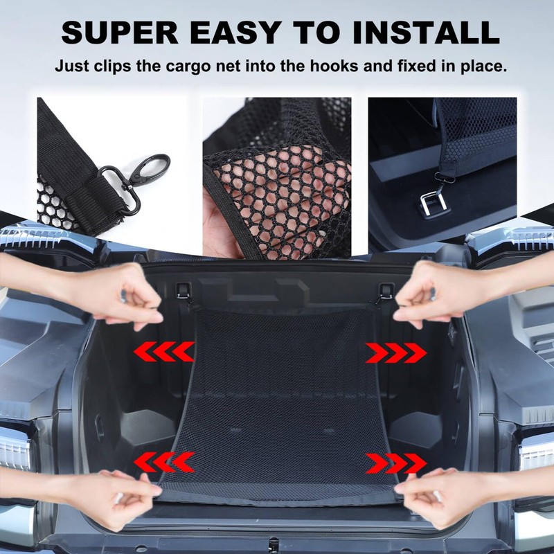 Front Trunk Storage Net Compatible with Hummer EV 2024 2025
