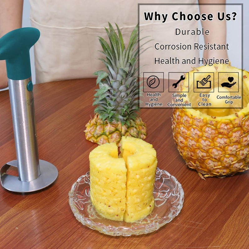 Pineapple Corer, [Upgraded, Reinforced, Thicker Blade] Newness Premium Pineapple Corer