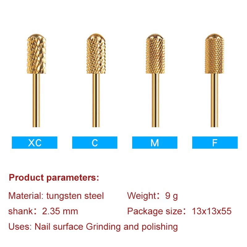 Nail Drill Bits, Professional Tungsten Cuticle Remover Kit with 2.35mm