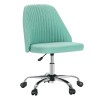 OLIXIS Armless Office Chair Cute Fabric Adjustable Swivel Wheel Desk