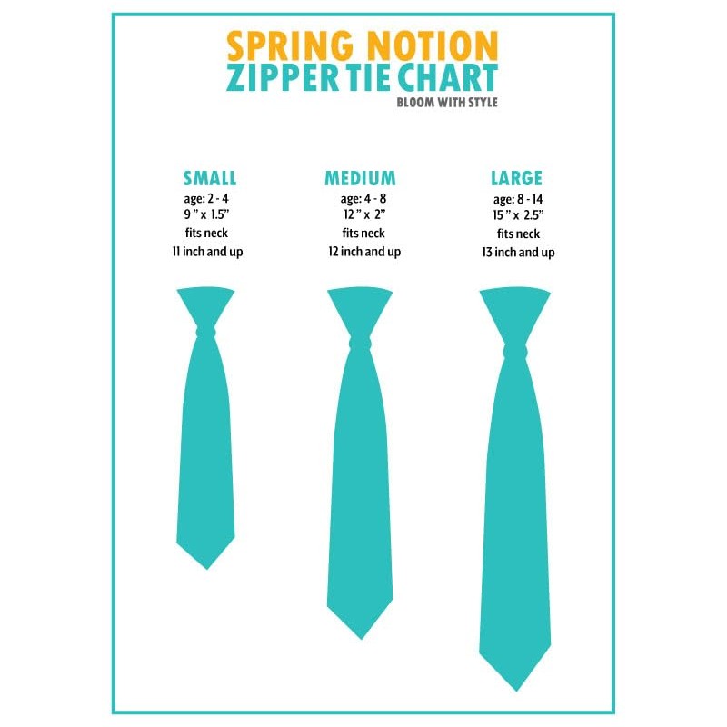 Spring Notion Boys' Cotton Floral Print Zipper Neckties in Trendy