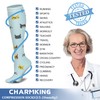 CHARMKING - Calcetines de compresión para mujeres y hombres (8