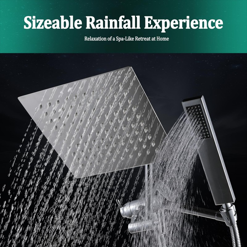 All Metal For California Rain Shower Head with Handheld Spray