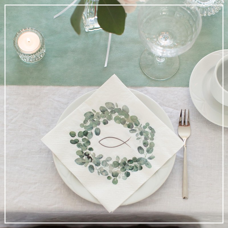 100% Mosel Servietten, 20 Stück (33 x 33 cm), Motiv