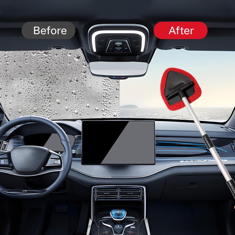 Qydipclin 10pcs Windshield Cleaner Tool, Car Window Cleaning Wash Kit