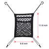 GELASGO 3-Layer Car Mesh Organizer,Upgrade Elasticity Car Storage Net Between