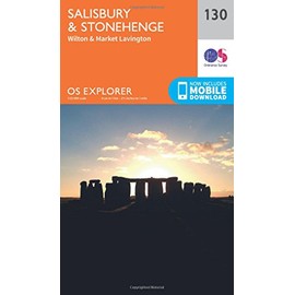 Salisbury & Stonehenge Map | Wilton & Market Lavington | Ordnance Survey | OS Explorer Map 130 | England | Walks | Hiking | Maps | Adventure