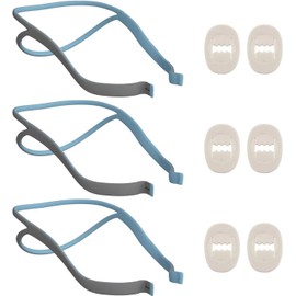 STR-Replacement Headgear Compatible with P10 Nasal Pillow CPAP Mask Straps Included 3 Super Elastic Straps and 6 Adjustment Clips (3 Pack)