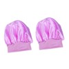 Healvian 2pcs Wide Side Elastic Satin Sleeping Cap for Hair