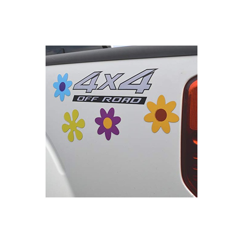 Set of 4 Bright Flower Pack Magnet by Magnet America