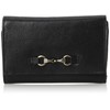 Mala Leather ML-AC-355657 Steed Bit Motif Trifold Wallet, Black