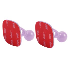 Universal Car Phone Holder Mount with Adhesive Pads, Compatible with 17mm Ball Head, Strong and Sturdy Base for Cellphones (Pink/2pcs)