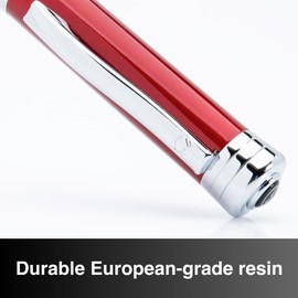 Monteverde USA Strata Fountain Pen Gift Set (Red) Fine Nib + Bottled Ink - Exquisite Pen for Men & Women, Graduates, Executives, and Gifting