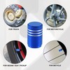 X AUTOHAUX 5pcs Blue Car Bike Tire Valve Stem Cap