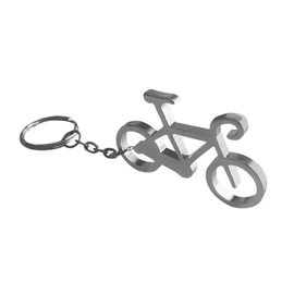 Sportigo ® Bicycle Keyring with Bottle Opener in Silver / Bottle Opener Pendant / Cyclist Road Bike MTB Gift Father Gift Idea, silver