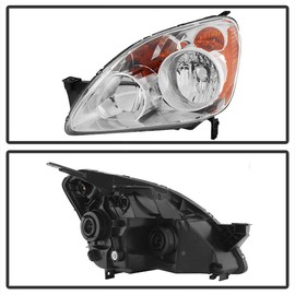ACANII - For 2005-2006 Honda CRV CR-V [UK Built Models] Chrome Housing Headlights Headlamps Pair Driver + Passenger Side