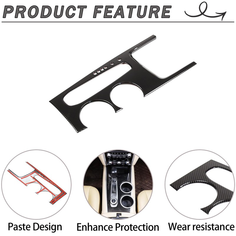 Gear Shift Panel Cover Trim Compatible with Nissan Pathfinder 2013-2018